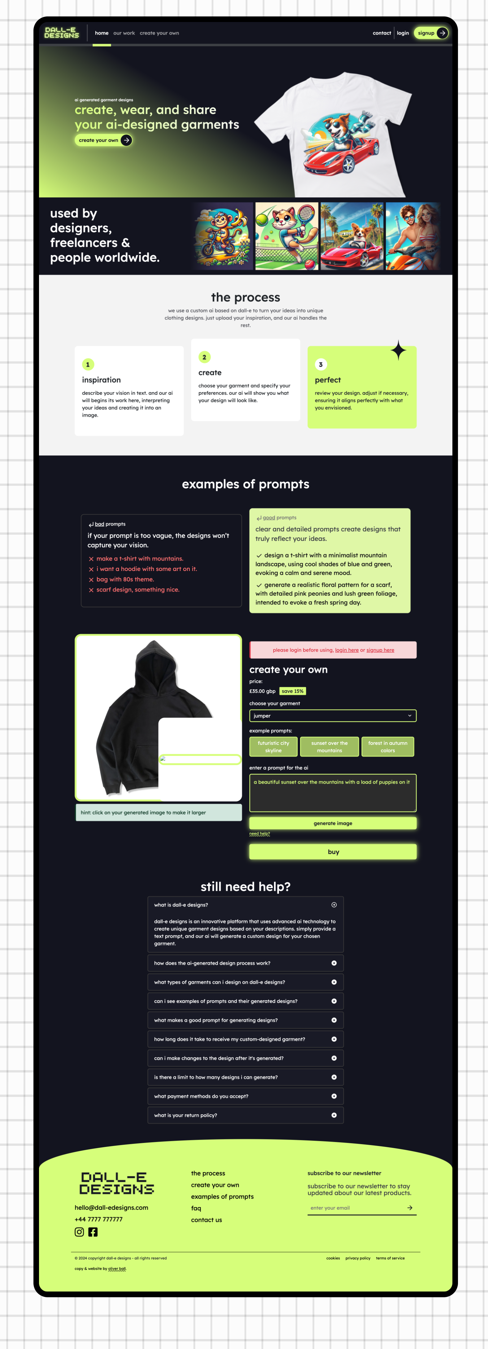 DALL-E Designs Project